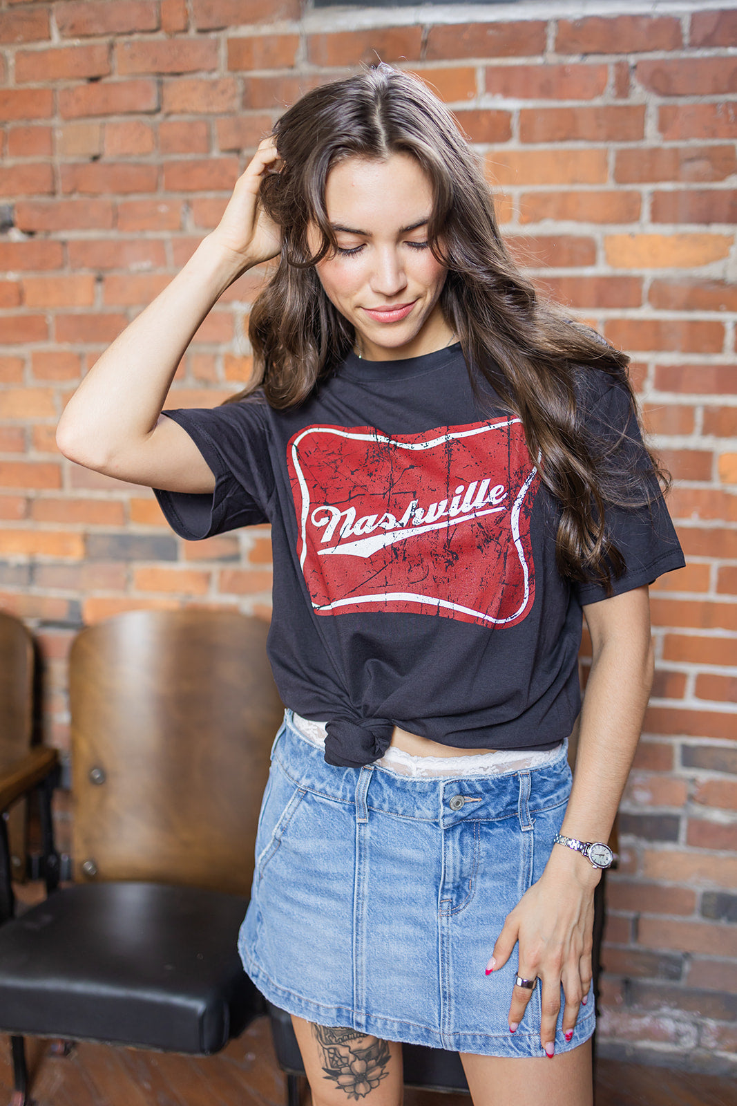 Nashville High Life Black Tee -