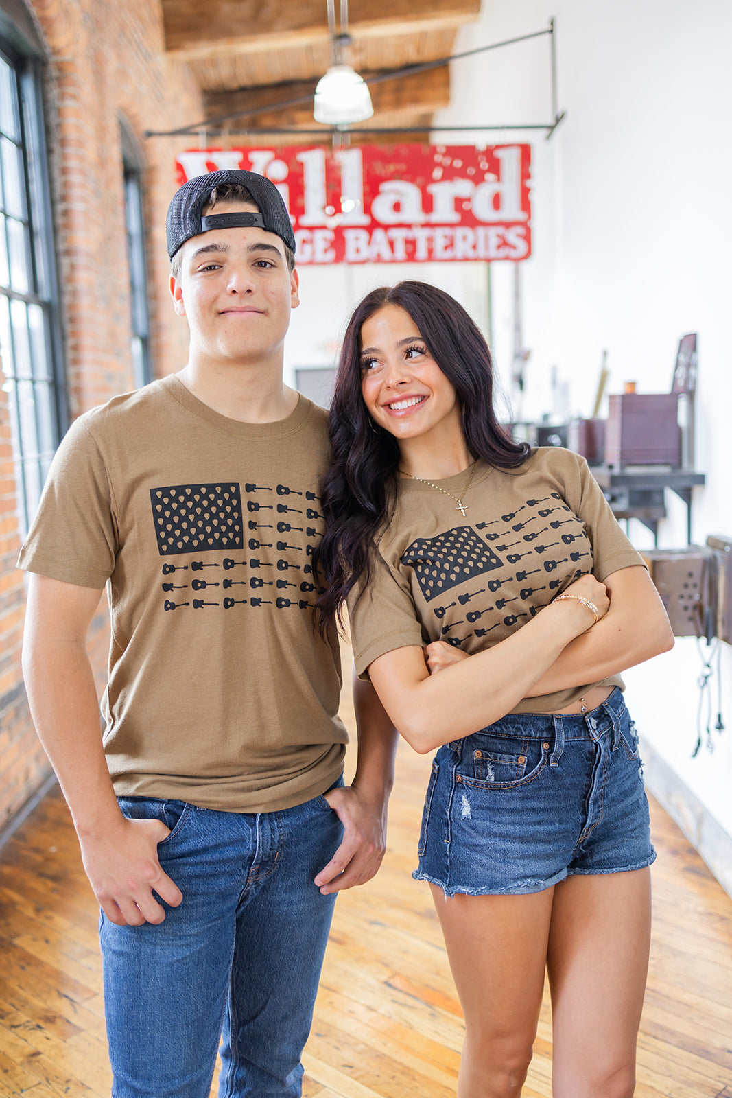 Bamboo Music City Flag Tee Brown -