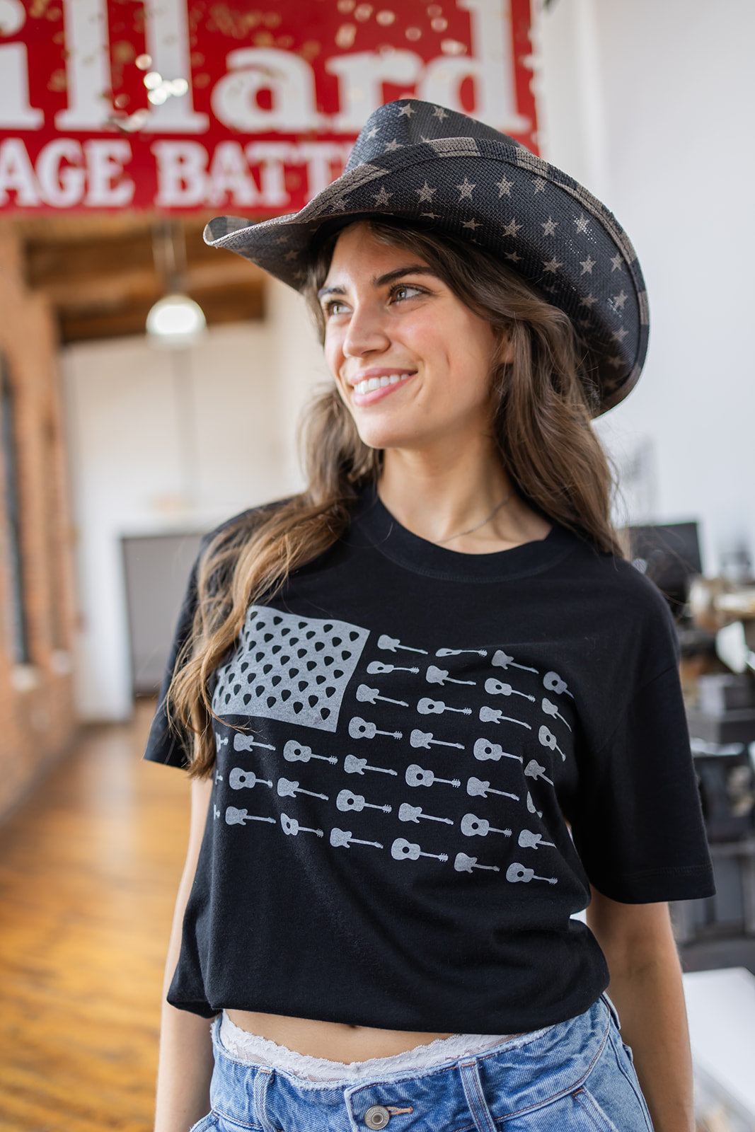 Bamboo Black Music City Flag Tee -