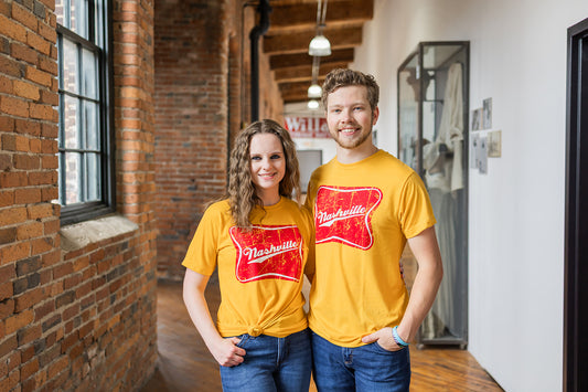 Nashville High Life Tee-Yellow