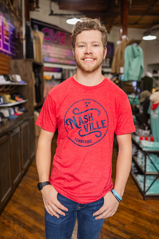 Nashville Deco Circle Heather Red