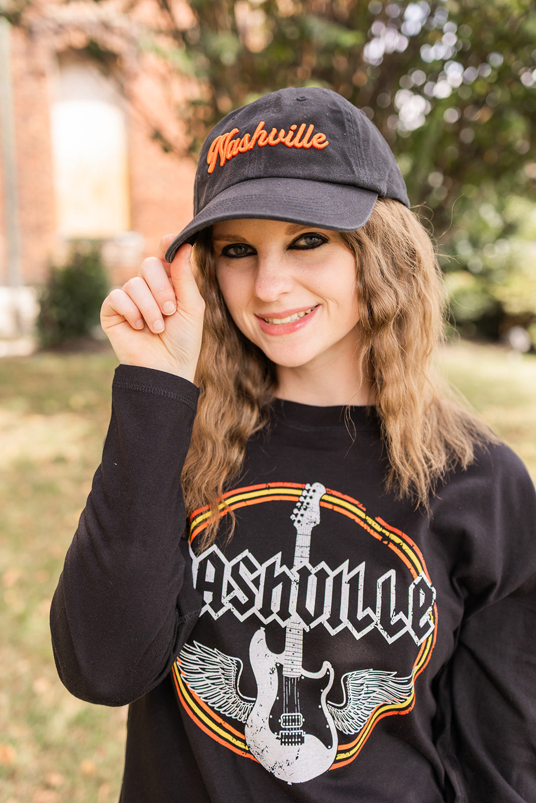 Nashville Black Puff Embroidery Hat