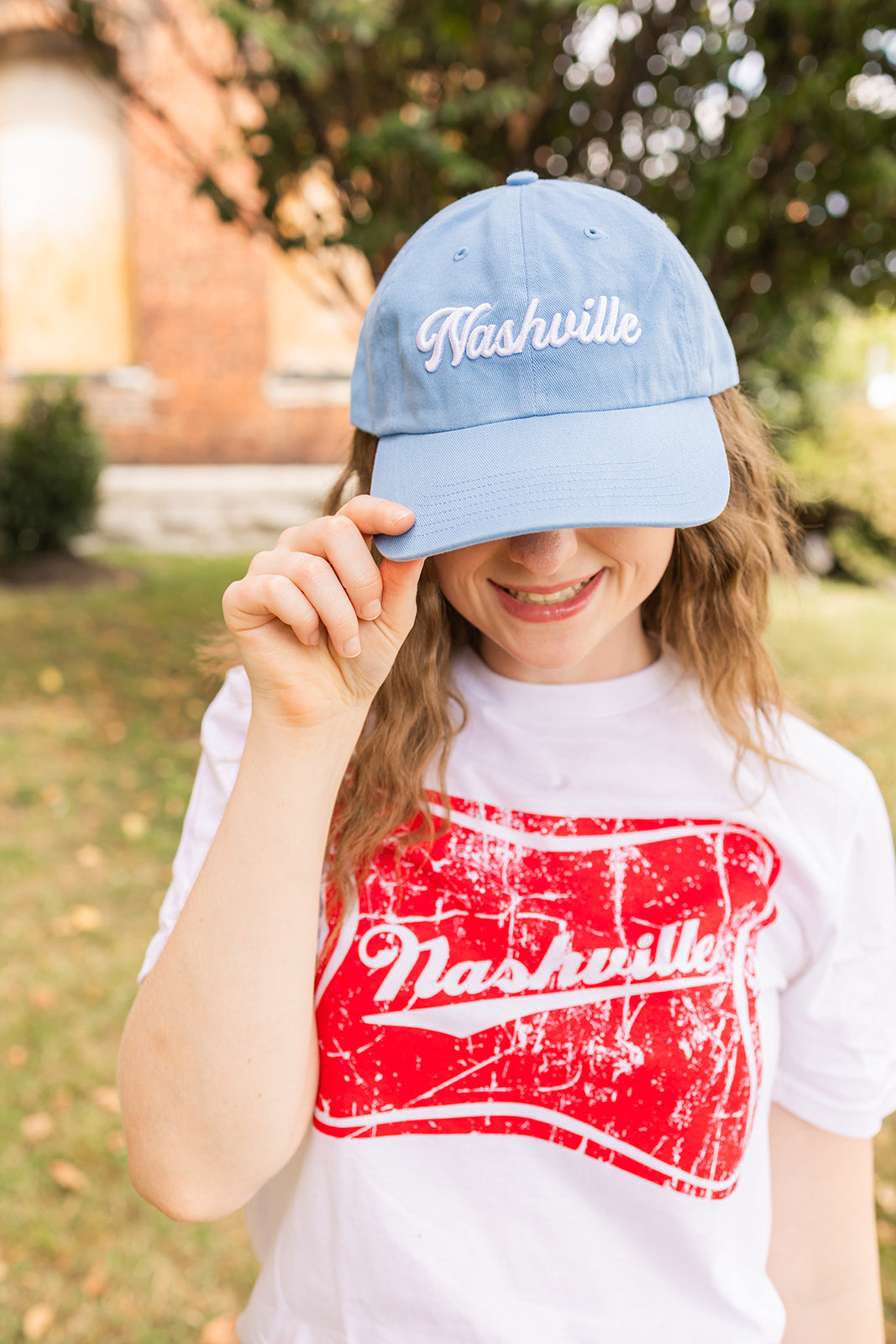 Nashville Carolina Blue Puff Embroidery Hat