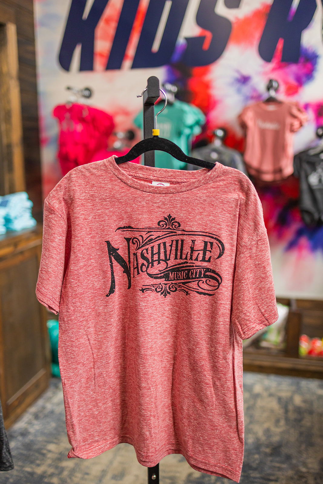 Heather Red Youth Nashville Deco Tee