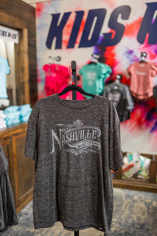 Black Heather Youth Nashville Deco Tee -