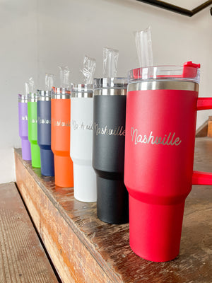 
                  
                    Load image into Gallery viewer, 40oz Premium Handle Tumbler
                  
                