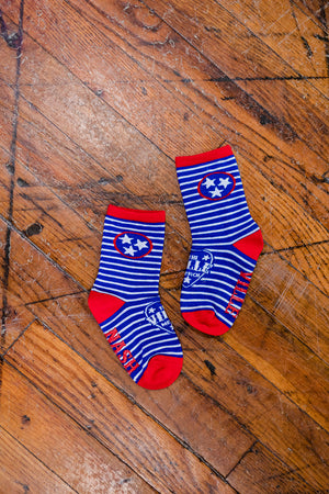 
                  
                    Load image into Gallery viewer, Tri Star Toddler/Infant Socks with bottom grips
                  
                