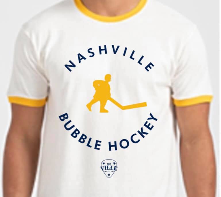 Vintage Nashville Bubble Hockey Ringer Tee