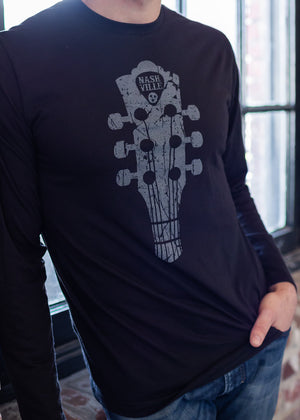 
                  
                    Load image into Gallery viewer, Nashville Distressed Guitar Long Sleeve
                  
                