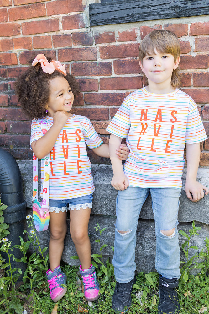 
                  
                    Load image into Gallery viewer, Toddler Nashville Stripe Tee
                  
                