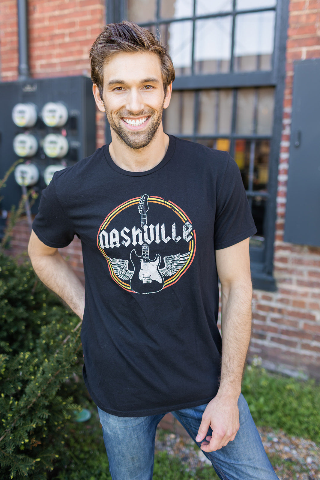 Nashville Guitar Wings Softstyle Tee