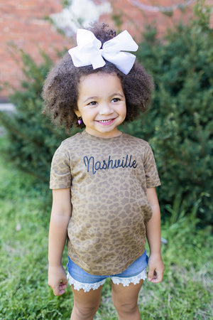 
                  
                    Load image into Gallery viewer, Toddler Leopard Print Nashville Tee
                  
                