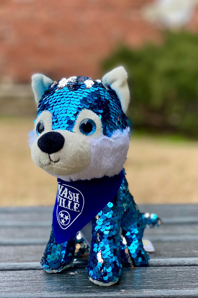 
                  
                    Load image into Gallery viewer, Plush toy stuffed Blue Fox Bling 8”
                  
                