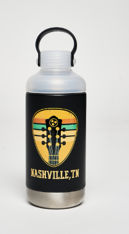 Vintage Nashville Guitar Double Wall Thermal Bottle
