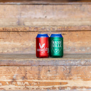 
                  
                    Load image into Gallery viewer, Christmas Naughty and Nice Metallic Nashville Coolies
                  
                