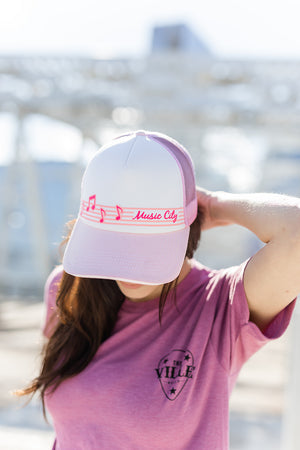 
                  
                    Load image into Gallery viewer, Music City Pink Foam Trucker Hat
                  
                