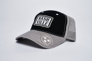 
                  
                    Load image into Gallery viewer, NASHVILLE Stacked Unstructured Chino Mesh Snapback
                  
                