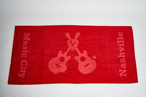 
                  
                    Load image into Gallery viewer, Nashville Music City Beach Towel Red
                  
                