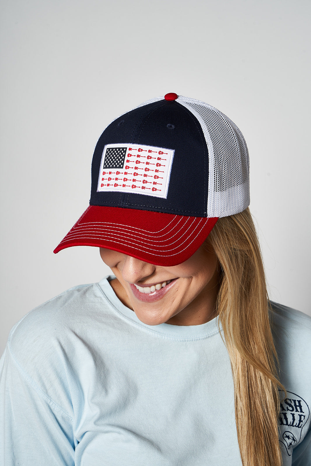 Music City Flag Patch Structured Mesh Snapback*