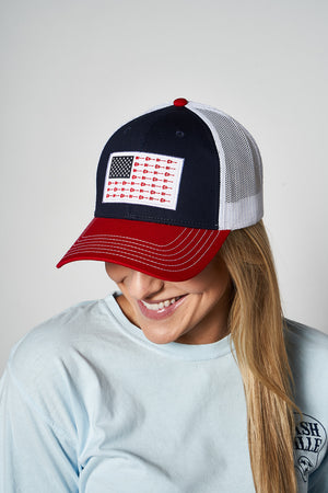 QUEEN CITY GROUNDS, EMBROIDERED MESH HAT