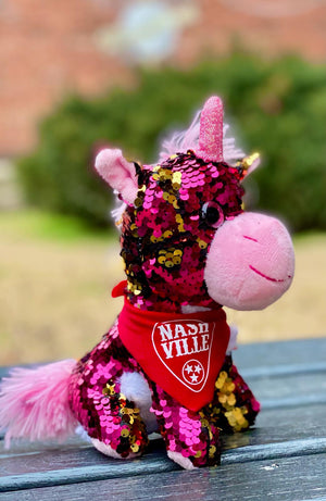 
                  
                    Load image into Gallery viewer, Plush toy stuffed Unicorn Bling 8”
                  
                