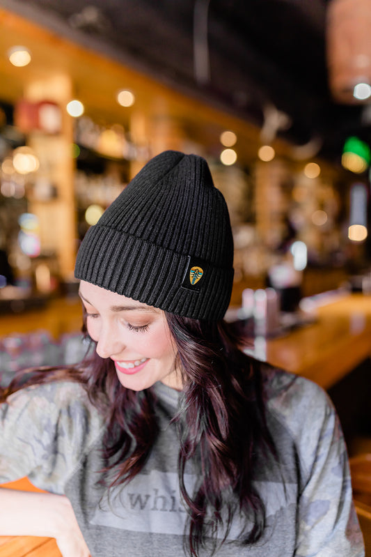 Vintage Guitar Loop Beanie Black