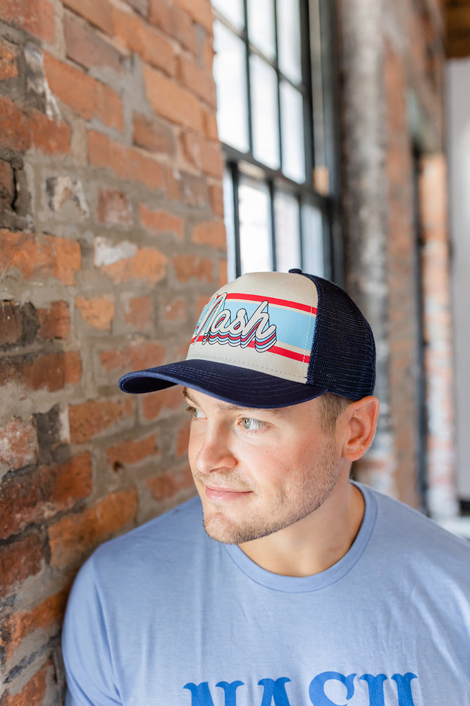 
                  
                    Load image into Gallery viewer, Retro Nashville Trucker Hat - Blue
                  
                