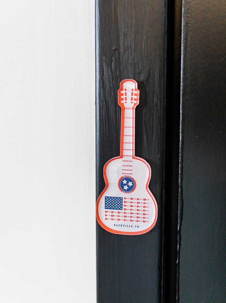 
                  
                    Load image into Gallery viewer, Acrylic Magnet Guitar Music City Flag
                  
                