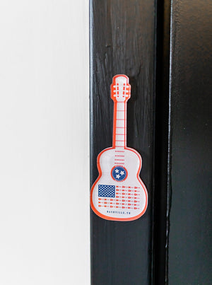 
                  
                    Load image into Gallery viewer, Acrylic Magnet Guitar Music City Flag
                  
                